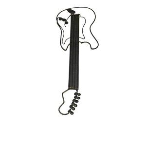 Metal Guitar Wall Art Decor - Music Themed Black Wall Hanging